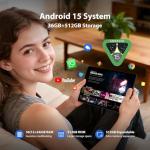 AXETOP 13 inch Tablet, Android 15 Tablet with SIM Card Slot, 36(12+24) GB RAM+512GB ROM, Helio G99 2.2Ghz Octa-Core Gaming Tablets, 9200mAh, Widevine L1, 8MP+13MP, 2944x1840 IPS, 18W Charge - Black