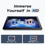 Tablet 10 Inch Android 15 Tablet PC Gemini AI 18GB RAM 128GB ROM Expandable to 1TB Octa-Core Processor 1280x800 HD IPS Touch Screen 6000mAh Battery Widevine L1 5G WiFi BT 5.0 5MP+8MP Dual Camera