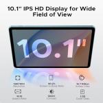 DOOGEE Tab A9 Android 16 Tablet 10 Inch(2026), Gemini AI Android Tablets, Unisoc T310 12GB RAM 64GB ROM(TF 2TB), 6580 mAh Battery, 5G WiFi|Dual Speaker|AI Camera|Type-C|GMS|BT|Face ID|3.5mm Jack-Blue