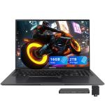 ASUS Vivobook 16" WUXGA Laptop, Intel Core i7-1355U, 16GB RAM, 2TB Storage(1TB SSD+1TB Docking Station Set), Iris Xe Graphics, Backlit Keyboard, Number Pad, Fingerprint, Webcam, Win 11, Black