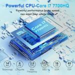 SUKOTOP All-in-One Desktop PC 23.8 Inch Curved Display Core i7 7700HQ(up to 3.8Ghz) 16GB RAM 512GB SSD Dual Band WiFi, Bluetooth 5.0, Complete with Wired Keyboard & Mouse