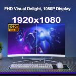 SUKOTOP 27 inch All-in-One Computer Curved FHD Display, All-in-One PC 16GB RAM 512GB ROM SSD Core i7 7700HQ Dual-Band WiFi Bluetooth5.0 with Mouse and Wired Keyboard