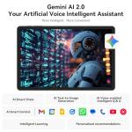 Tablet 10 Inch,Android 16 Tablet,GEMINI AI 2.0 Android tablets|12GB RAM+128GB ROM(TF 2TB)|5G WiFi|120Hz|6000mAh Fast Charging|1080P HD|Bluetooth 5.0|Smart Lens|GPS|2-Year Warranty-Grey