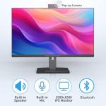 27inch FHD All-in-one PC Desktop Computer With Core i7(Up to 3.20Ghz)512GB SSD 16GB RAM Rotatable Screen Front Webcam,All-in-one Computer Supporting Dual-band WiFi 2.4G/5.2G Bluetooth 4.2, Black