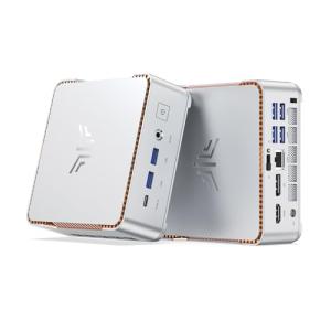 NiPoGi Pinova P2 Mini PC Windows 11 Pro,Mini PC AMD Ryzen 4300U(4C/4T,up to 3.7GHz) 16GB RAM+256GB SSD Mini Computer Mini Desktop Computer 4K@60Hz Triple Display HDMI+DP+USB-C WiFi/BT VESA Mount
