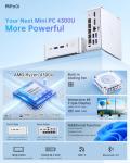 NiPoGi Pinova P2 Mini PC Windows 11 Pro,Mini PC AMD Ryzen 4300U(4C/4T,up to 3.7GHz) 16GB RAM+256GB SSD Mini Computer Mini Desktop Computer 4K@60Hz Triple Display HDMI+DP+USB-C WiFi/BT VESA Mount