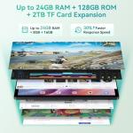 Tablet 2025 Android 16 Tablet with Gemini AI 2.0, 11 Inch FHD Display, 24GB RAM 128GB ROM /2TB TF, T615 CPU, 13MP AI Camera, 8000mAh, 5GWIFI, Widevine L1, 2 in 1 Tablets with Keyboard Mouse Stylus