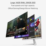 XINHENGTAI All-in-One pc 23.8" FHD IPS,Windows 11 Pro Desktop Computer, i5 Processor, 16GB RAM,256GB SSD,USB-C,HDMI, Wi-Fi, QWERTY-Keyboard and Mouse(Flat screen)