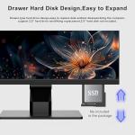 All-in-One PC Touch screen Quad-Core N95(Up to 3.4Ghz) 16GB RAM 512GB SSD,23.8 inch PC All-in-One Desktop Computer Touchscreen with Pop-up Webcam Dual Band WiFi Blutooth 5.3 Wired Mouse and Keyboard.