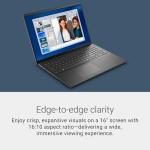 Dell 16 Laptop DC16255 16-Inch 2K (1920x1200), AMD Ryzen 7 250, AMD Radeon Graphics, 16GB DDR5 RAM, 1TB SSD, Windows 11 Home, Fingerprint Reader, UK Qwerty Backlit Keyboard, Carbon Black