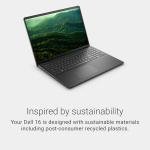 Dell 16 Laptop DC16255 16-Inch 2K (1920x1200), AMD Ryzen 7 250, AMD Radeon Graphics, 16GB DDR5 RAM, 1TB SSD, Windows 11 Home, Fingerprint Reader, UK Qwerty Backlit Keyboard, Carbon Black