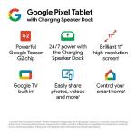 Google Pixel Tablet with Charging Speaker Dock (11 Inch Display, 128 GB Storage, Android, 8 GB RAM) – Hazel