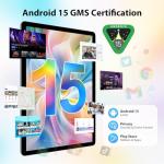 LINROM Android 15 11 Inch Tablet, 36GB RAM+512GB ROM, INCELL 2000 * 1200, 4G SIM LTE+5G WiFi, Octa Core 2GHz,13MP+8MP, WidevineL1/9580mAh/BT5.0/OTG/GPS-Tablet with keyboard (Gray)