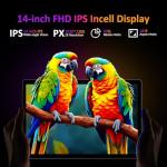 GAMORZE 14 Inch Tablet Android 15 Gaming Tablet 36GB+512GB/TF 2TB, Octa-Core, 11580mAh, 4-speaker, 13MP Camera, Large Screen with Dual SIM 4G LTE/5G WiFi/GPS/13MP/Case/Stylus/Earphone-Black