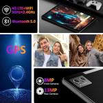 GAMORZE 14 Inch Tablet Android 15 Gaming Tablet 36GB+512GB/TF 2TB, Octa-Core, 11580mAh, 4-speaker, 13MP Camera, Large Screen with Dual SIM 4G LTE/5G WiFi/GPS/13MP/Case/Stylus/Earphone-Black