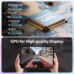 LINROM 2.5K Android 15 Tablet 14 inch, 36GB RAM, 512GB ROM (2TB Expansion), 4G Lte/5G WiFi, INCELL 2240 x 1400 FHD, 11580mAh, Octa-Core 2.0GHz, 13MP+8MP, Tablet with Case/GPS/Bluet 5.0 (Silver)