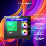 ionz Gaming PC - Desktop Computer, Ryzen 5 5600, NVIDIA RTX 5060,16GB RAM 1TB SSD, 240mm AIO Liquid Cooling, Windows 11, 650W 80+ PSU, WiFi, (APEX VISION, Black)