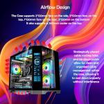 ionz Gaming PC - Desktop Computer, Ryzen 5 5600, NVIDIA RTX 5060,16GB RAM 1TB SSD, 240mm AIO Liquid Cooling, Windows 11, 650W 80+ PSU, WiFi, (APEX VISION, Black)