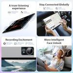 LINROM 2.5K Android 15 Tablet 14 inch, 36GB RAM, 512GB ROM (2TB Expansion), 4G Lte/5G WiFi, INCELL 2240 x 1400 FHD, 11580mAh, Octa-Core 2.0GHz, 13MP+8MP, Tablet with Case/GPS/Bluet 5.0 (Silver)