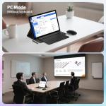 LINROM 2.5K Android 15 Tablet 14 inch, 36GB RAM, 512GB ROM (2TB Expansion), 4G Lte/5G WiFi, INCELL 2240 x 1400 FHD, 11580mAh, Octa-Core 2.0GHz, 13MP+8MP, Tablet with Case/GPS/Bluet 5.0 (Silver)