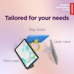 Lenovo Tab Android Tablet | 10.1 inch Full HD Display | MediaTek Helio G85 | 128GB | Wi-Fi 6 | 4GB RAM | Polar Blue + Clear Case