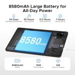 DOOGEE Tab A9 Pro+ Android 16 Tablet 11 inch, 30GB RAM+128GB ROM/2TB, Octa Core Tablets with 90Hz HD Display, 8580mAh Android Tablets, 5G WiFi, Widevine L1, Dual Speaker & Face Unlock - BLACK