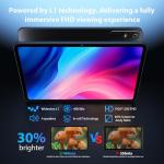 GAMORZE 14 Inch Tablet Android 16 Octa-Core 4G LTE/5G WiFi/13500mAh Battery/Widevine L1/2K INCELL FHD Android Tablets 36GB RAM+512GB ROM (2TB TF), Gaming Tablet with Keyboard, Gray