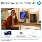 HP OmniDesk AI Tower Desktop PC | Intel® Core™ Ultra 7 265 Processor | 16GB DDR5 RAM | 1TB SSD | Intel® Graphics | Windows 11 Home | Dark Wood and Jack Black | M03-0003sa