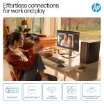 HP OmniDesk AI Tower Desktop PC | Intel® Core™ Ultra 7 265 Processor | 16GB DDR5 RAM | 1TB SSD | Intel® Graphics | Windows 11 Home | Dark Wood and Jack Black | M03-0003sa