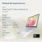 ASUS Zenbook 14 OLED UX3405CA 14.0" 2.8K OLED Laptop (Intel Core Ultra 5-225H, 16GB RAM, 512GB PCIe SSD, UK Layout Backlit Keyboard, Windows 11)