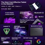 RebotAi 2026 Tablet 10.1inch Android 15 with Gemini AI, 16GB RAM + 64GB ROM, GMS Widevine L1, WiFi 6 & BT 5.2, 1280 * 800 HD, 5000 mAh Tablet