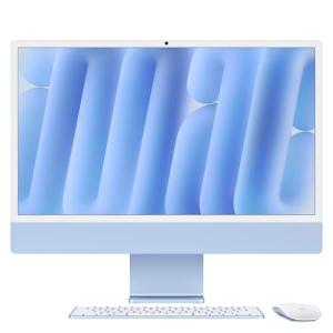Apple iMac All-in-One Desktop Computer with M4 chip with 10-core CPU and 10-core GPU: Built for Apple Intelligence, 24-inch Retina Display, 16GB Unified Memory, 512GB SSD storage; Blue