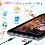 Kids Tablet 7 Inch Android 13 Octa-Core, 8GB+64GB, 5800mAh Battery, 5+8MP Dual Camera, Parental Control, WiFi, Bluetooth, Shockproof Silicone Case - GMS Certified, Educational Apps​ (Pink)