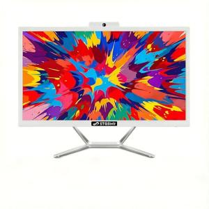 STGsivir All-in-one PC Desktop Computer, 24" FHD Display, Core i5 up to 3.6GHz, 16GB RAM, 512GB SSD, WiFi, Bluetooth 5.0, Windows11 Pro, White, for Office & Entertainment