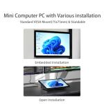 HEIGAOLAPC Mini PC Computer Mini Desktop PC 10.1 Inch Win 11 N5095, Mini-pc with Touchscreen, 8GB RAM, 128GB eMMC, 5000mAh Battery, Dual 4K Display Output, HDMI/WiFi5/BT5.0, Dual Rs232