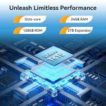 Android 16 Tablet 11 Inch with Keyboard [2026 UK Premier Edition] – 24GB RAM 128GB+2TB(TF)| Octa-Core | 8000mAh | 13MP Camera | 5G WiFi 2-in-1 Laptop Tablet with 4-Year Warranty, Mouse, Stylus & Case