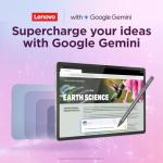 Lenovo Idea Tab Plus Android Tablet | 12.1 inch 2.5K (2560x1600) Display | MediaTek Dimensity 6400 | 8 GB RAM | 256 GB UFS 2.2 | Wi-Fi 5 | Luna Grey |Tab Pen + Folio Case