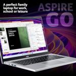 acer Aspire Go 14 AG14-21P Laptop - AMD Ryzen 3 7320U, 8GB, 128GB SSD, Integrated Graphics, 14 Inch WUXGA, Windows 11, Silver