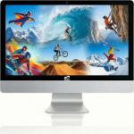 STGsivir All-in-one PC Desktop Computer, 24" FHD Display, Core i7 up to 4.0GHz, 16GB RAM, 1TB SSD, WiFi, Bluetooth 5.0, Windows11 Pro, White, for Office & Entertainment