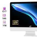 STGsivir All-in-one PC Desktop Computer, 24" FHD Display, Core i7 up to 4.0GHz, 16GB RAM, 1TB SSD, WiFi, Bluetooth 5.0, Windows11 Pro, White, for Office & Entertainment