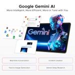 POCKAM P13 Pro 13.4 inch Tablet, 48GB RAM+256GB ROM, 2.4K 120Hz Android 16 Tablet with Gemini AI, T7280 Octa-Core, 16MP + 8MP, 12000mAh, 5G WIFI, 4G LTE, 3.5mm Headphone, Keyboard, Case-Black