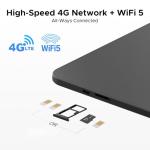 POCKAM P13 Pro 13.4 inch Tablet, 48GB RAM+256GB ROM, 2.4K 120Hz Android 16 Tablet with Gemini AI, T7280 Octa-Core, 16MP + 8MP, 12000mAh, 5G WIFI, 4G LTE, 3.5mm Headphone, Keyboard, Case-Black