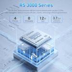 Auusda 16 Inch Laptop 16GB RAM 1TB NVMe SSD Quad-Core Processor Up to 3.7GHz 1200P IPS Display USB-C Full Function Fingerprint Login Backlit Keyboard WiFi 6 Lightweight Black Laptop