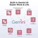 DOOGEE Tab G6+ Android 15 Tablet with Keyboard, 8000mAh Battery Gemini AI Tablets 11 Inch, Unisoc T7280 Octa Core 32GB+256GB/2TB, Widevine L1, Gaming Tablet with Pen, Mouse&Case, Purple