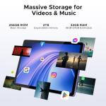 DOOGEE Tab G6+ Android 15 Tablet with Keyboard, 8000mAh Battery Gemini AI Tablets 11 Inch, Unisoc T7280 Octa Core 32GB+256GB/2TB, Widevine L1, Gaming Tablet with Pen, Mouse&Case, Purple