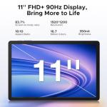 DOOGEE Tab G6+ Android 15 Tablet with Keyboard, 8000mAh Battery Gemini AI Tablets 11 Inch, Unisoc T7280 Octa Core 32GB+256GB/2TB, Widevine L1, Gaming Tablet with Pen, Mouse&Case, Purple