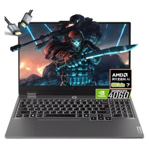 Lenovo LOQ 15 Gaming Laptop -AMD Ryzen 7 8845HS Beat i9-13900H- RTX 4060-15.6 FHD Display G-SYNC -32GB RAM -2TB PCIe SSD -Backlit Keyboard - Windows 11 - Gamer PC Creator Video Editing
