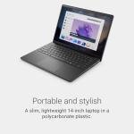 Dell 14 Laptop DC14255 14-Inch 2K 1920x1200) Display, AMD Ryzen 5 220, AMD Radeon Graphics, 16GB DDR5 RAM, 512GB SSD, Windows 11 Home, UK Qwerty Backlit Keyboard, Carbon Black