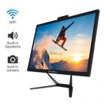 STGsivir All-in-one PC Desktop Computer, 24" FHD Display, Core i7 up to 4.0GHz, 16GB RAM, 512GB SSD, WiFi, Bluetooth 5.0, Windows11 Pro, Black, for Office & Entertainment