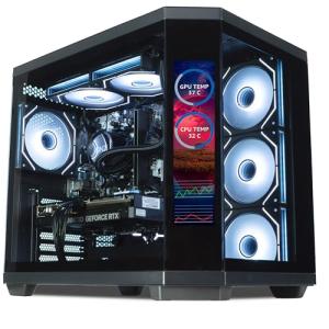 ionz Gaming Desktop PC, Ryzen 7 7700X, Nvidia RTX 5070 Ti 16GB OC, 32GB DDR5 RAM, 2TB NVMe SSD, Cooler, Windows 11, 750W 80+ PSU (Apex Vision, Black)